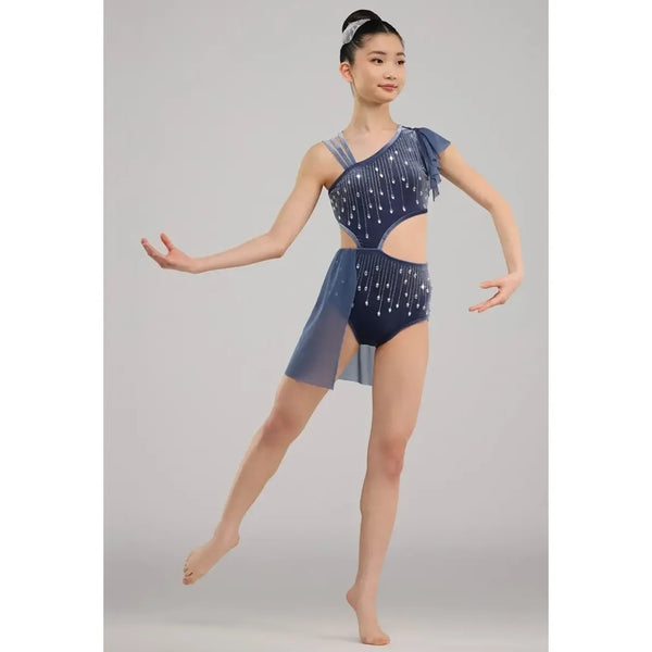 Weissman ‘Drops of Jupiter’ Elite Crystal-Trimmed Indigo Dance Leotard
