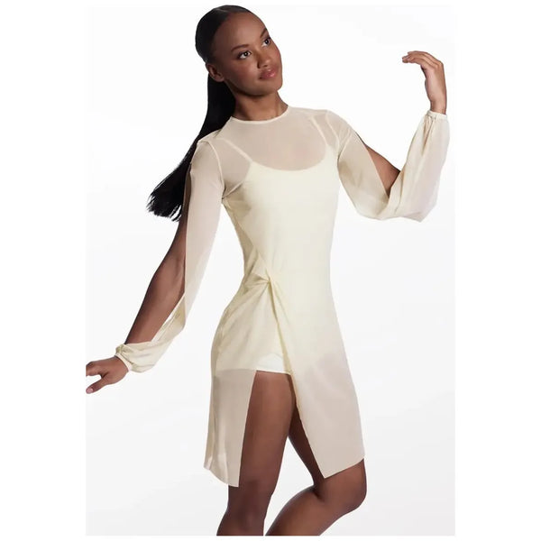 Balera Twist-Front Poet Sleeve Lyrical Contemporary Dance Dress