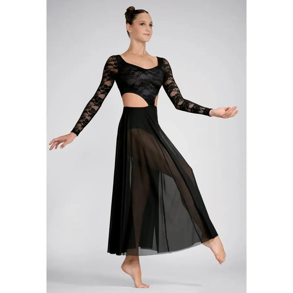 Weissman ‘Both Sides Now’ Lace Cutout Maxi Dance Dress