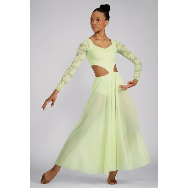 Weissman ‘Both Sides Now’ Lace Cutout Maxi Dance Dress