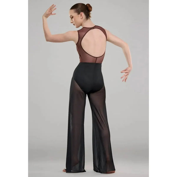 Weissman ‘Royals’ Two-Tone Flocked Mesh Power Dance Jumpsuit