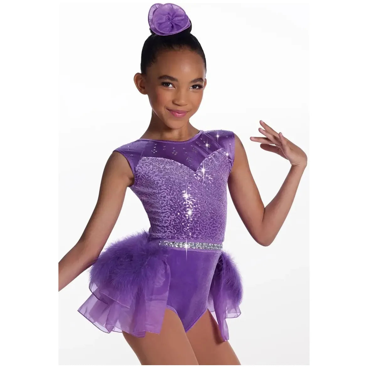 Weissman 'Nobody’s Perfect' – Sequin & Marabou Leotard – Jazz & Tap Dance Costume