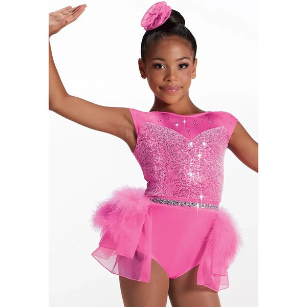 Weissman 'Nobody’s Perfect' – Sequin & Marabou Leotard – Jazz & Tap Dance Costume