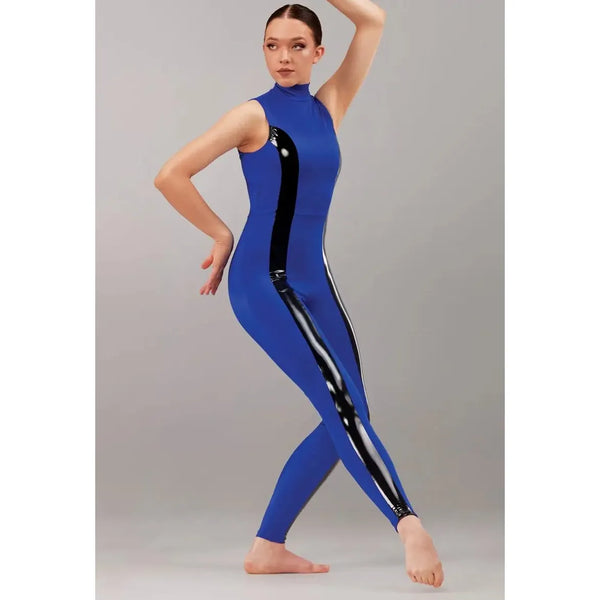 Weissman 'Dancing In The Flames' Elite Bold Stripe Dance Catsuit Unitard