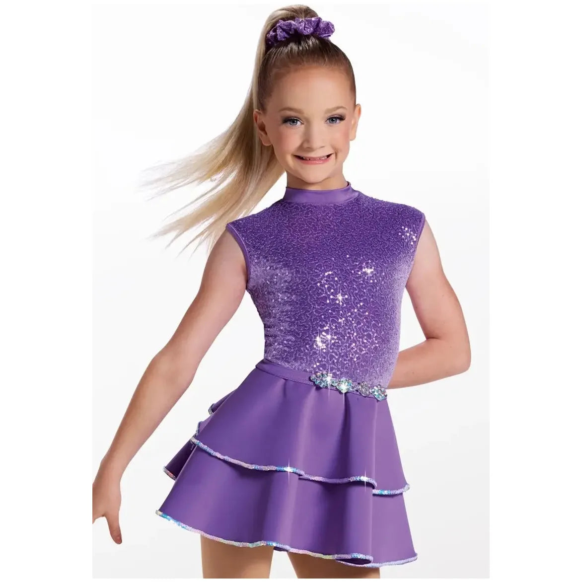 Weissman 'Pumpin’ Up The Party' – Sequin Velvet & Neoprene Jazz Dance Costume