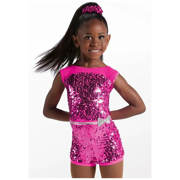 Weissman 'Let's Get Crazy' Ultra Sparkle Mesh Biketard Dance Costume