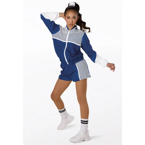 Weissman 'Motivation' Fishnet Overlay Jumpsuit Street Dance Costume