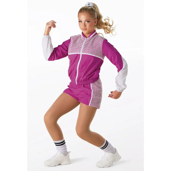 Weissman 'Motivation' Fishnet Overlay Jumpsuit Street Dance Costume