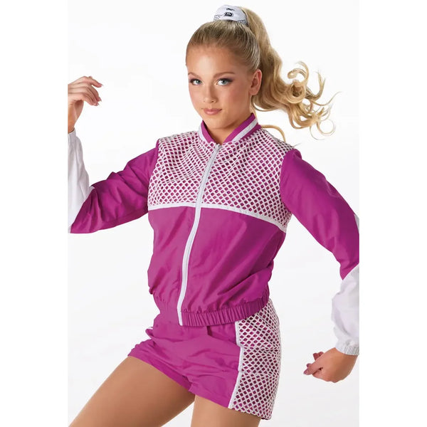 Weissman 'Motivation' Fishnet Overlay Jumpsuit Street Dance Costume