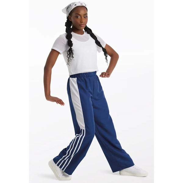 Weissman 'Too Good' Cropped Mesh Tee & Wide-Leg Dance Jumpsuit