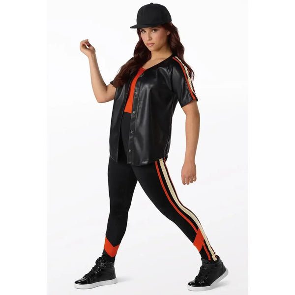 Weissman 'Snap Yo Fingers' Vegan Leather Shirt & Unitard Street Dance Costume