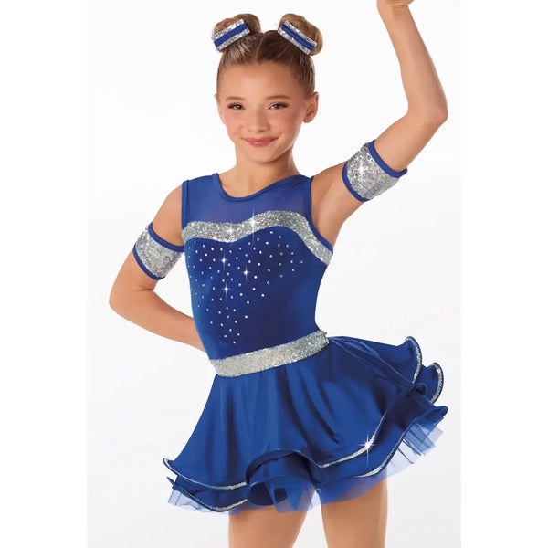 Weissman 'Fix My Crown' Velvet & Crystal Ruffle Dance Dress