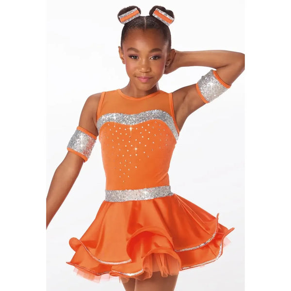 Weissman 'Fix My Crown' Velvet & Crystal Ruffle Dance Dress