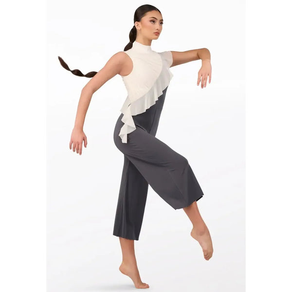 Weissman 'Depth Over Distance' Ruffle Cascade Two-Tone Dance Jumpsuit