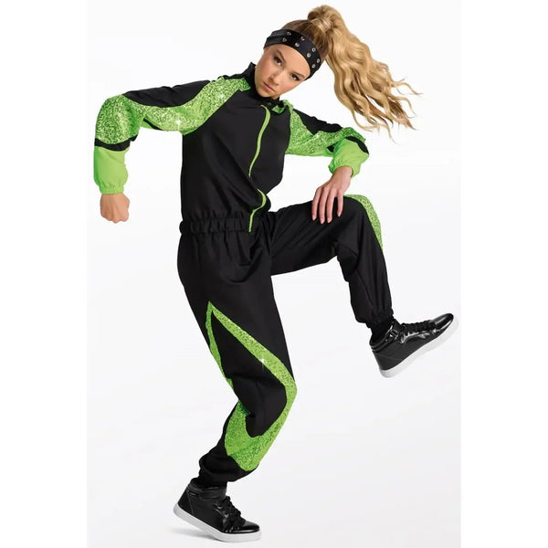 Weissman Paillettenjacke & Jumpsuit Street Dance Kostüm „Live My Life“