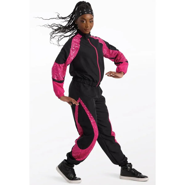 Weissman Paillettenjacke & Jumpsuit Street Dance Kostüm „Live My Life“