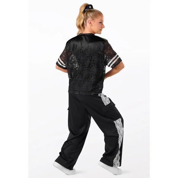 Weissman 'All I Do Is Win' Printed Lace Jersey & Street Dance Jumpsuit