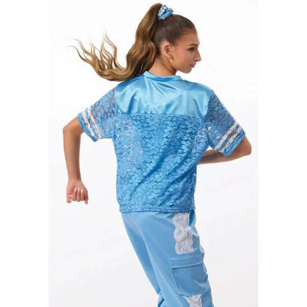 Weissman 'All I Do Is Win' Printed Lace Jersey & Street Dance Jumpsuit