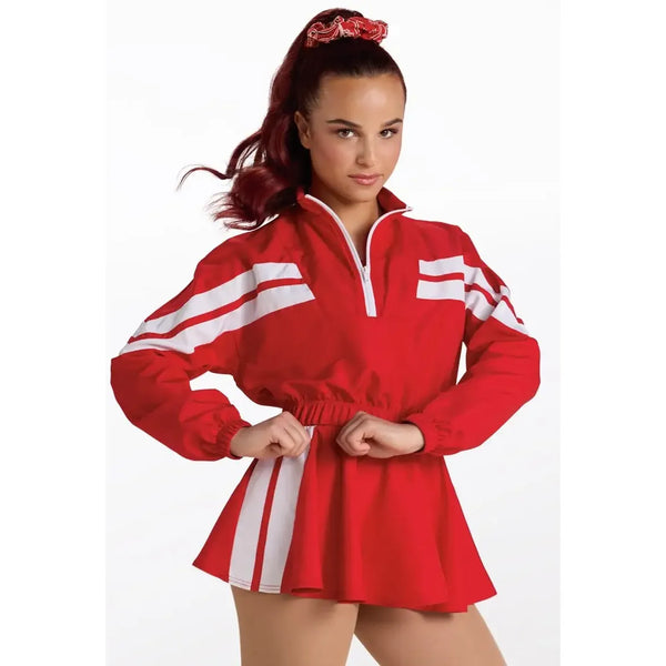 Weissman 'Hollaback Girl' Varsity Jacket & Shirred Skirt Dress Street Dance Costume