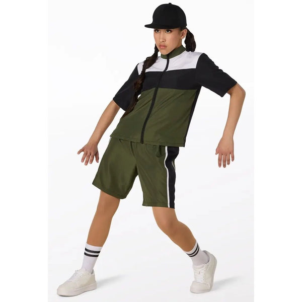 Weissman ‚Yeah!‘ Hemd mit Reißverschluss & Shorts Street Dance Kostüm