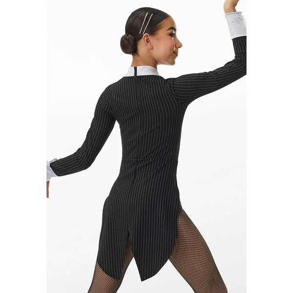 Weissman 'Moderation' Pinstripe Tailcoat Sequin Leotard Dance Costume