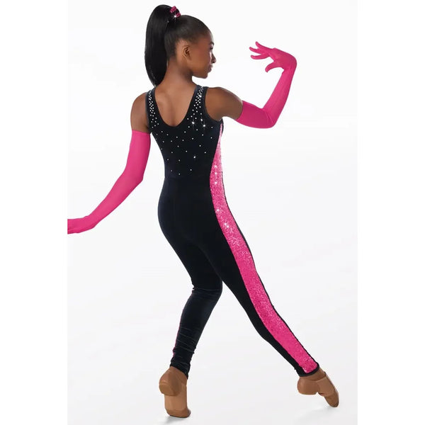 Weissman 'Fancy Footwork' Velvet Jazz Unitard Dance Costume