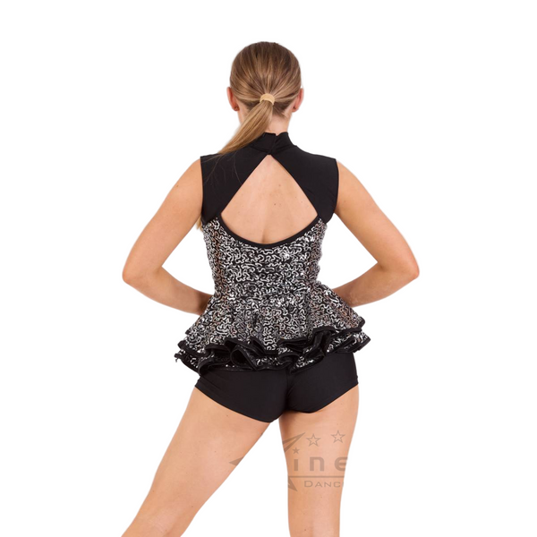 Kinetic 'In My Blood' Sequin Bodice Peplum Shortard Dance Costume