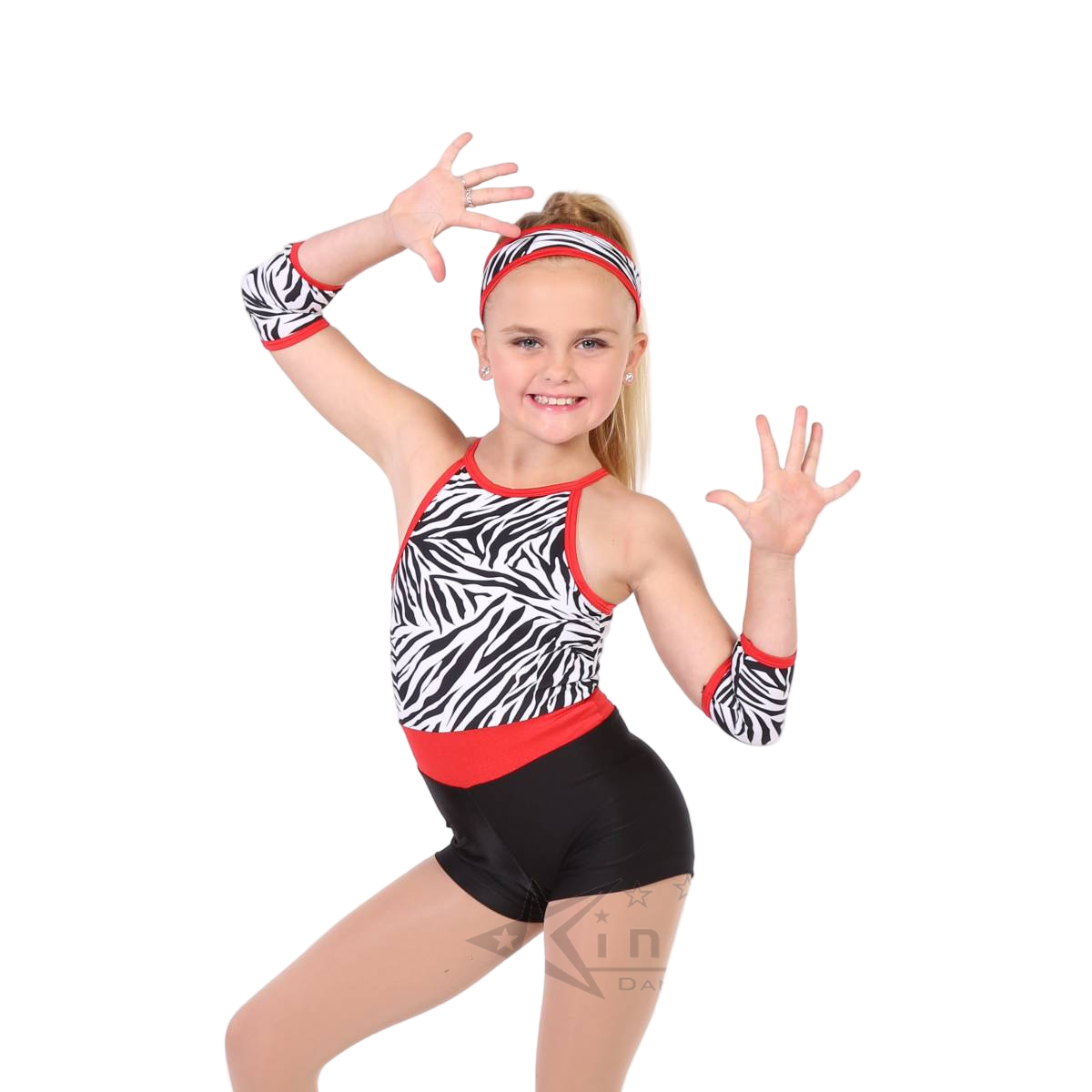 Kinetic 'Zulu' Zebra Print Tribal Shortard Dance Costume