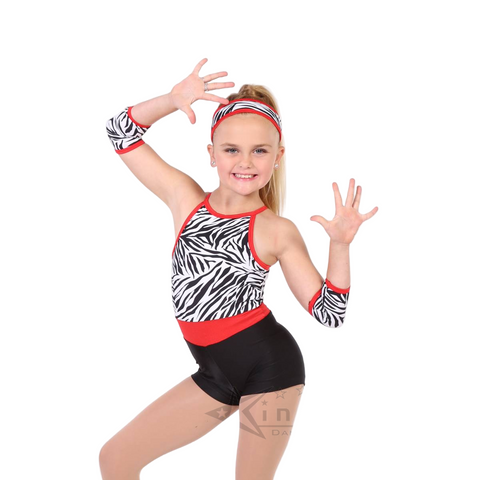 Kinetic 'Zulu' Zebra Print Tribal Shortard Dance Costume
