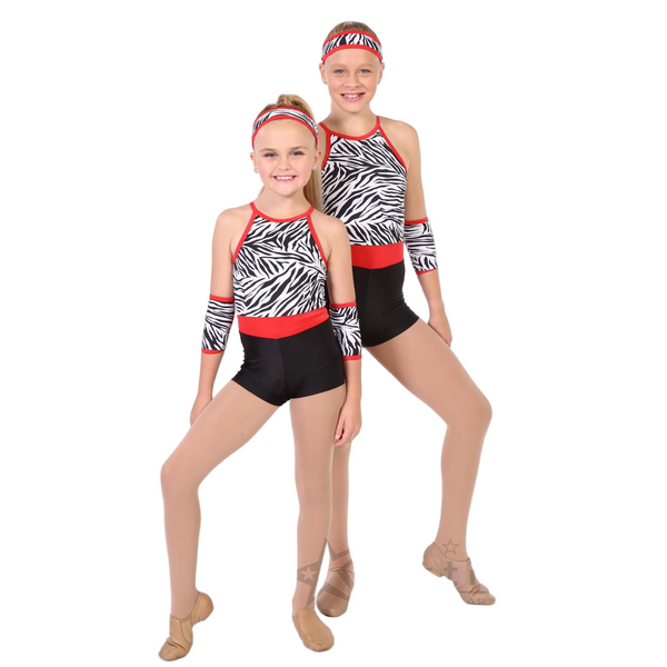 Kinetic 'Zulu' Zebra Print Tribal Shortard Dance Costume