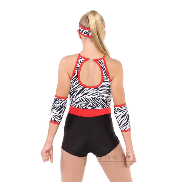 Kinetic 'Zulu' Zebra Print Tribal Shortard Dance Costume