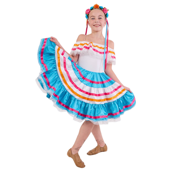 Kinetic 'Encanto' Off Shoulder Character Ruffle Dress Dance Costume