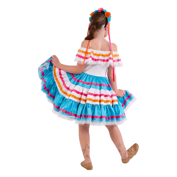 Kinetic 'Encanto' Off Shoulder Character Ruffle Dress Dance Costume