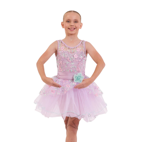 Kinetic Creations 'Bella Ballerina' Lilac Dance Tutu with Pink & Mint Trim