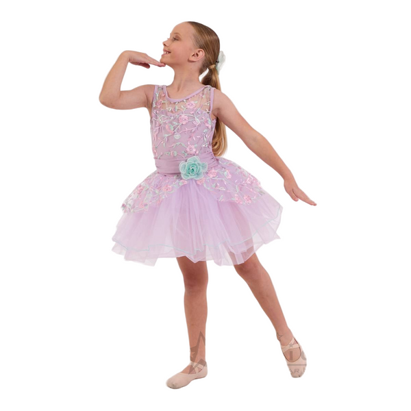 Kinetic Creations 'Bella Ballerina' Lilac Dance Tutu with Pink & Mint Trim
