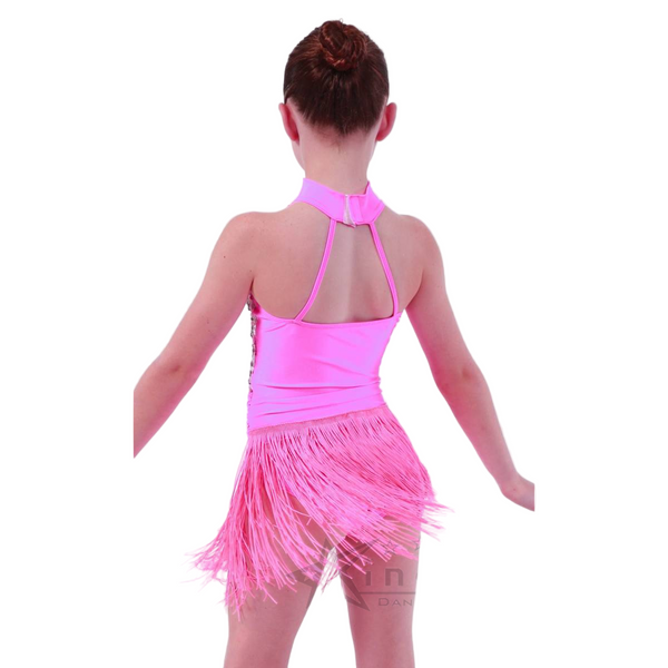 Kinetic 'Proud Mary' Neon Sequin Fringe Dance Dress