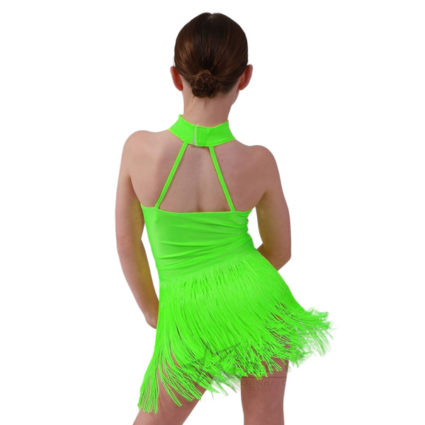 Kinetic 'Proud Mary' Neon Sequin Fringe Dance Dress