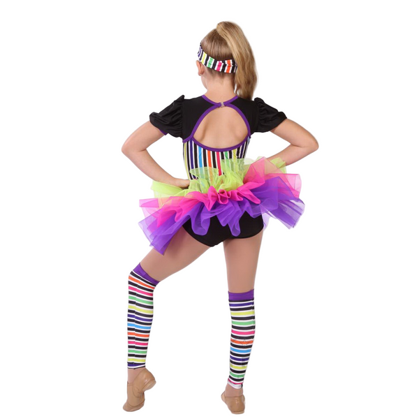 Kinetic 'Ways to Be Wicked' Green Sequin Striped Unitard Dance Costume