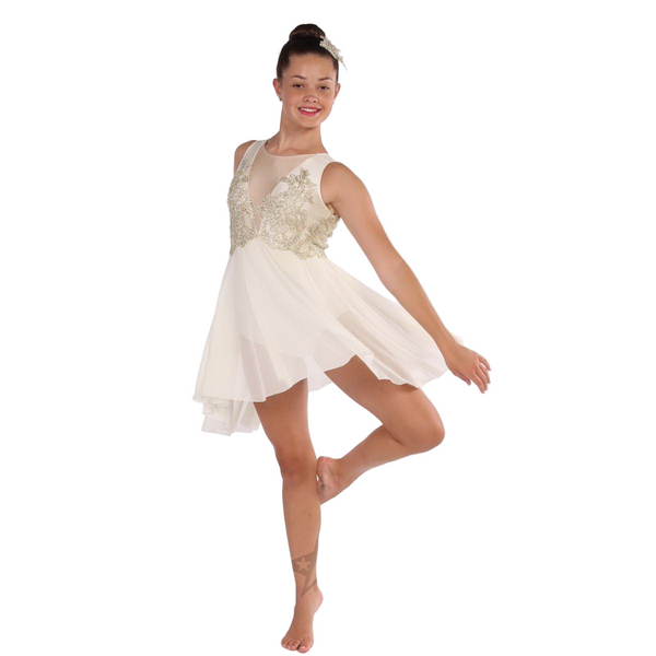 Kinetic Creations 'Never Enough' Cream Lyrical Dance Dress