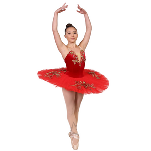 strapless open back dress Kinetic Creations 'Ramona' Red Velvet Pancake Tutu Ballet Dance Costum –  Blackfeather Dancewear