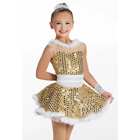 Weissman 'Baby It's Cold Outside' Sleeveless Sequin Christmas Dance Dress