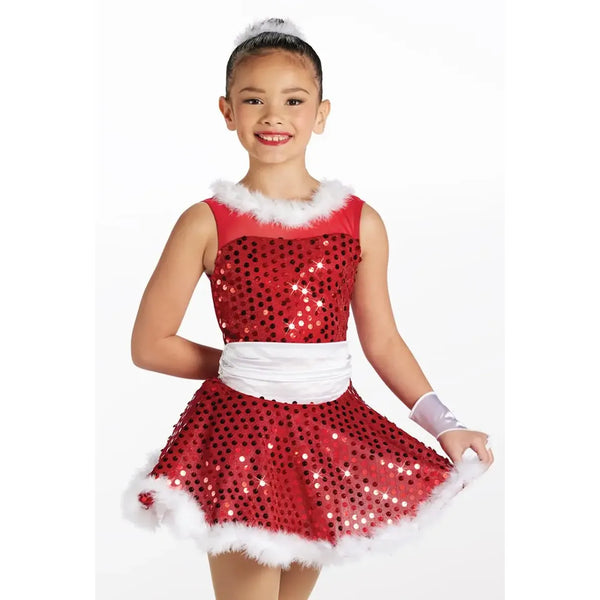 Weissman 'Baby It's Cold Outside' Sleeveless Sequin Christmas Dance Dress
