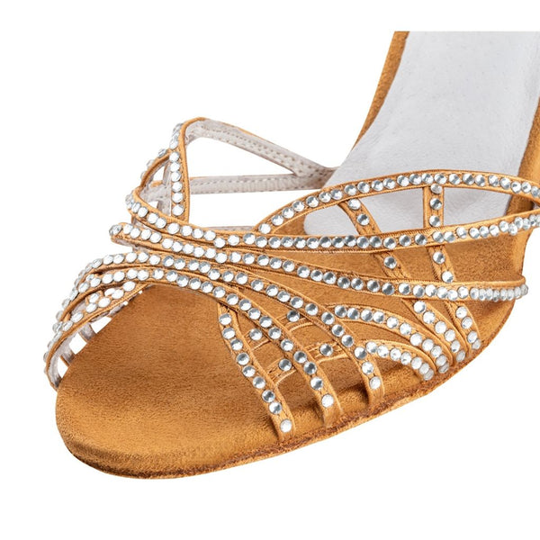 Anna Kern 'Dorette' Satin Bronze Ballroom & Latin Shoe 6cm Heel