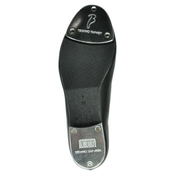 Bloch boys’ black economy jazz tap shoes with a durable synthetic upper, lace-up design, and fitted tap plates for clear sound and performance.
