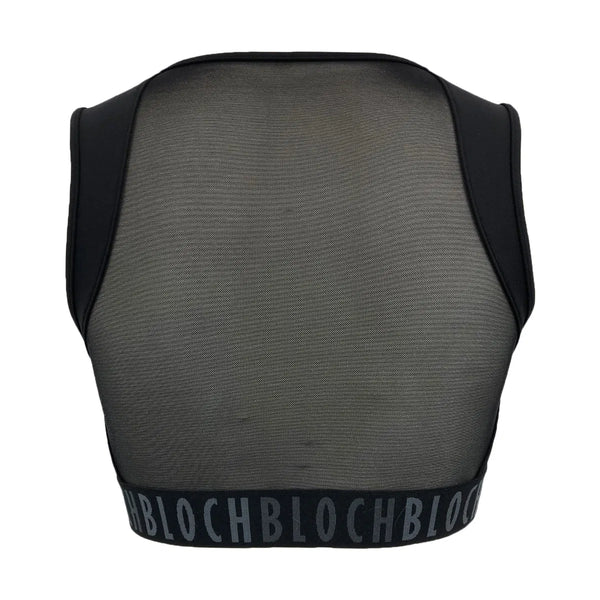 BLOCH 'Remy' Black Mesh Back Dance Crop Top