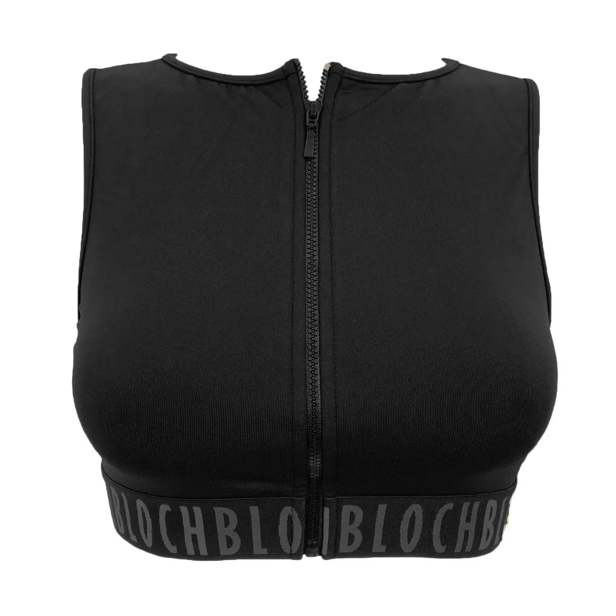 BLOCH 'Remy' Black Mesh Back Dance Crop Top