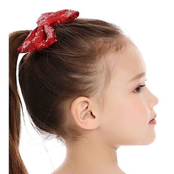 De La Diva ‘Candy Cane Cute’ Red & Green Christmas Sequin Tutu Dance Costume Hair Bow