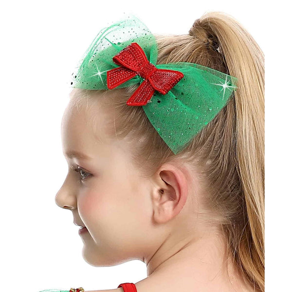 De La Diva ‘Joy and Fun’ Red Velvet Christmas Tutu Dance Costume Hair Accessory
