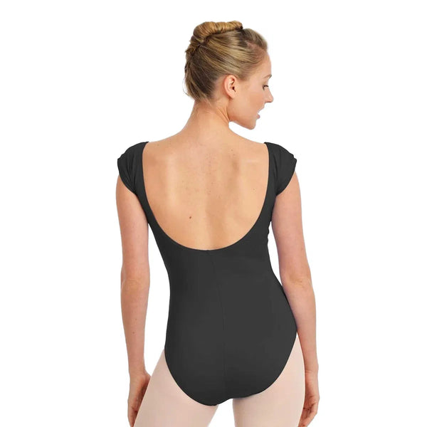 Gaynor Minden Black Cap Sleeve Leotard