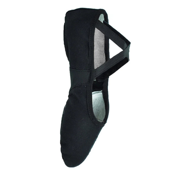 Starlite Flexi Black Canvas Split Sole Ballet Shoes UK 8
